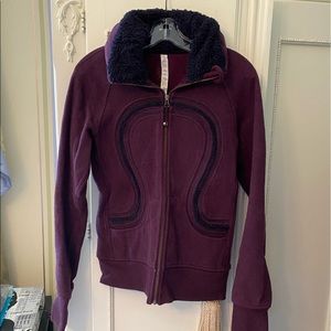 Lululemon Scuba Hoodless Hoodie - Cranberry